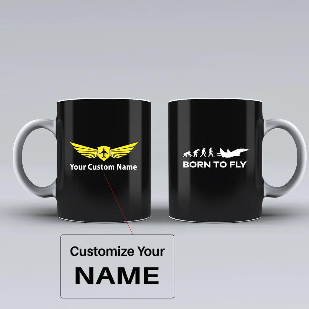 Customisable Born to Fly Mug - view 3