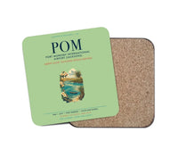 Thumbnail for Port Moresby International Airport (POM) design on light green 1 piece coaster