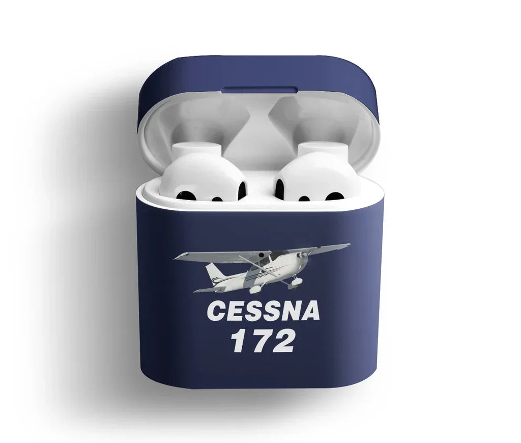 The Cessna 172 AirPods plastic case - Dark Blue