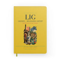 Thumbnail for Limoges – Bellegarde Airport (LIG) design on yellow notebook