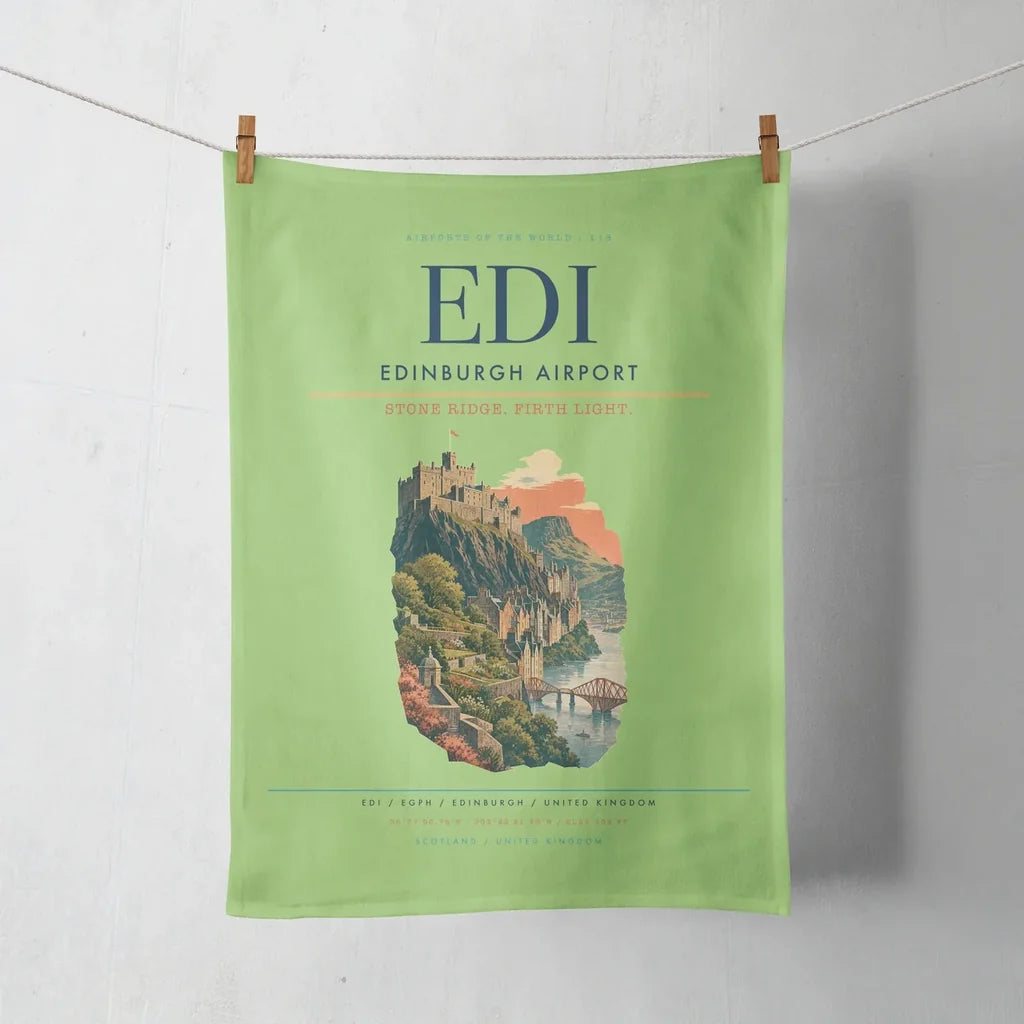 Edinburgh Airport EDI - Firth Stone Heather Crest - Light Green