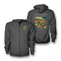 Thumbnail for VINTAGE G4142 - The Grass Strip Summer - Premium Zipped Hoodie design on darkgray