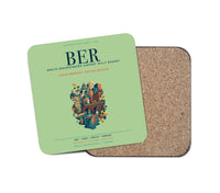 Thumbnail for Berlin Brandenburg Airport Willy Brandt (BER) design on light green 1 piece coaster