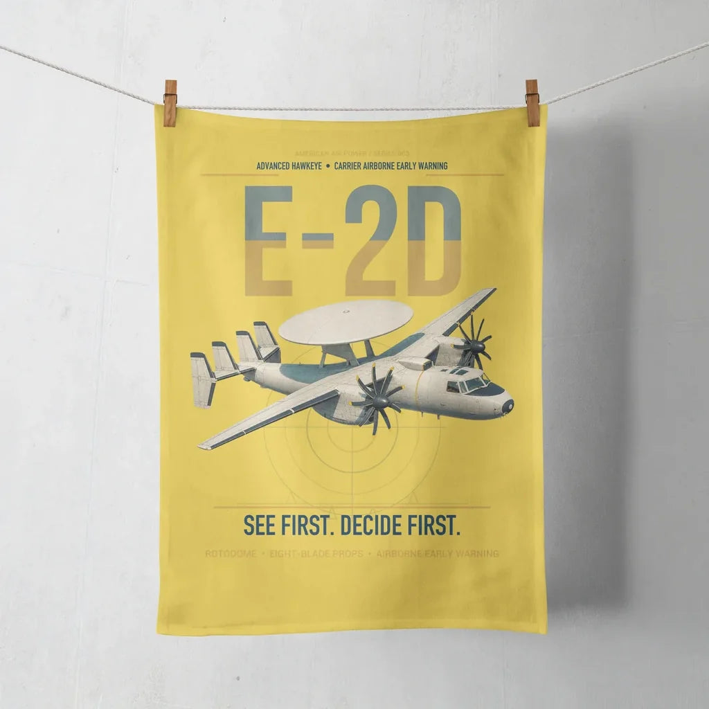 E-2D Advanced Hawkeye design on yellow towel