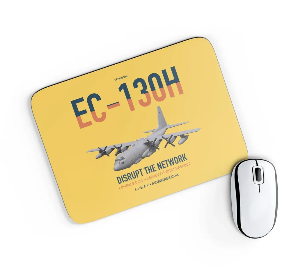 EC-130H Compass Call design on yellow rectangle mouse pad