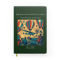 Thumbnail for VINTAGE G4394 - The Balloon Festival Dawn - Designed Notebooks design on darkgreen
