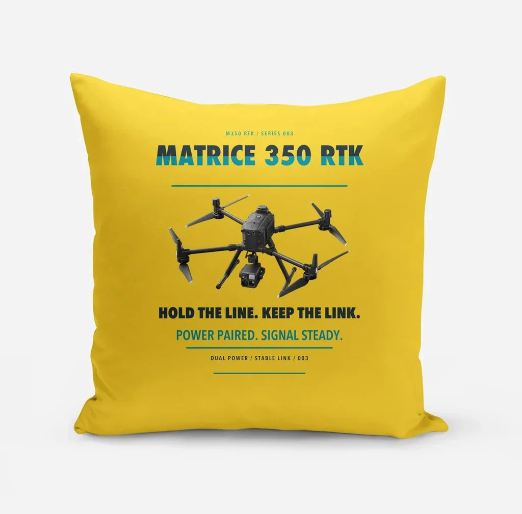 DJI Matrice 350 RTK design on yellow pillow