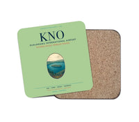 Thumbnail for Kualanamu International Airport Medan (KNO) design on light green 1 piece coaster