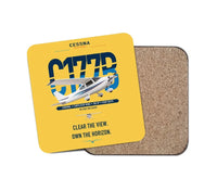 Thumbnail for Cessna 177B Cardinal design on yellow 1 piece coaster