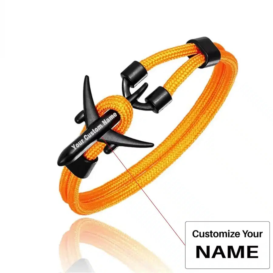 Customisable Airplane Shape Bracelet - view 7