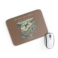 Thumbnail for VINTAGE G4490 - The Seed Drop Spring - Designed Mouse Pads design on brown rectangle