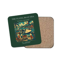 Thumbnail for The Flying Boat Era - Designed Coasters design on dark green 1-piece