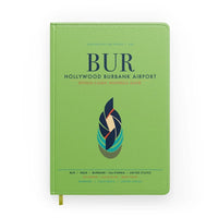 Thumbnail for Hollywood Burbank Airport (BUR) design on light green notebook