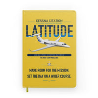Thumbnail for Cessna Citation Latitude design on yellow notebook