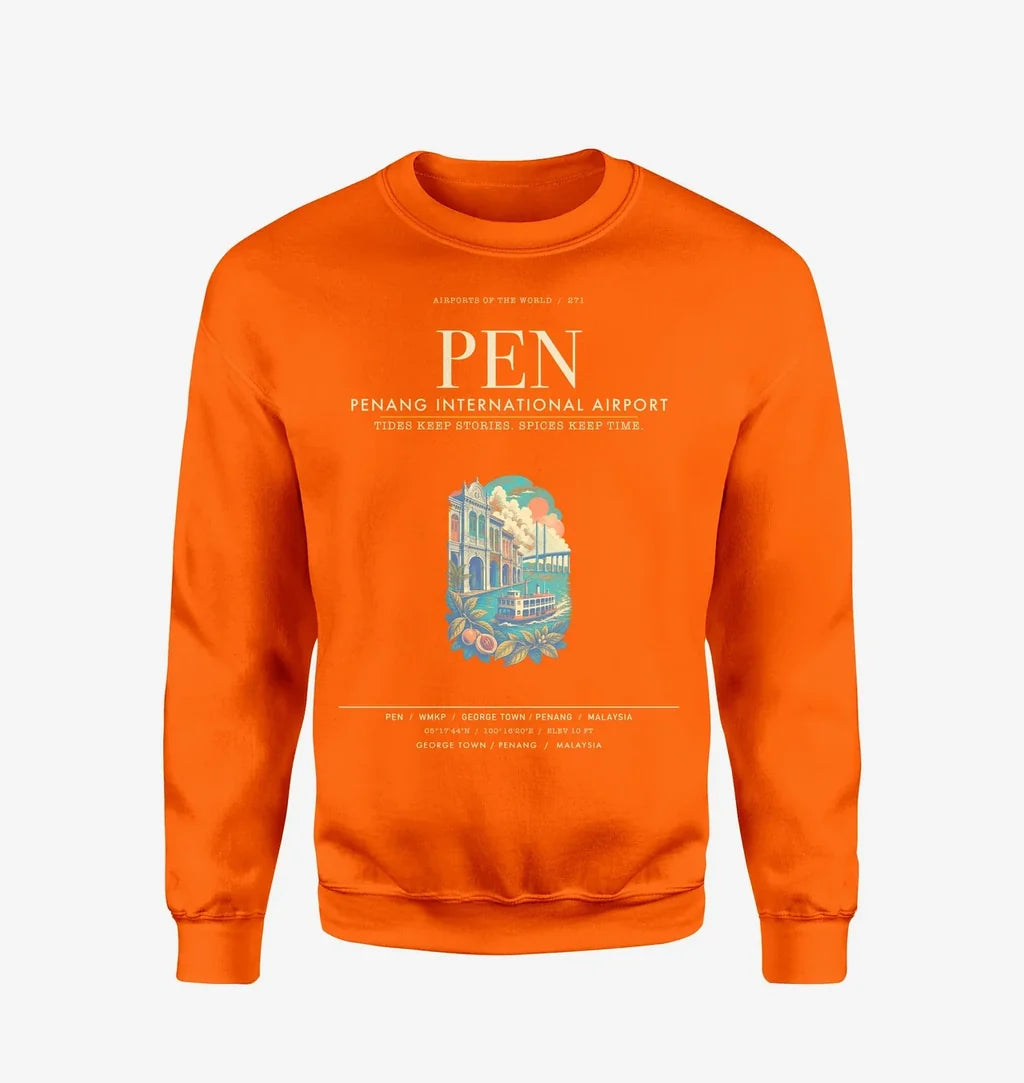 Penang International Airport PEN Sweatshirt - Orange