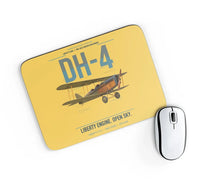 Thumbnail for Airco DH-4 Liberty Plane design on yellow rectangle mouse pad