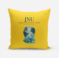 Thumbnail for Juneau International Airport (JNU) design on yellow pillow