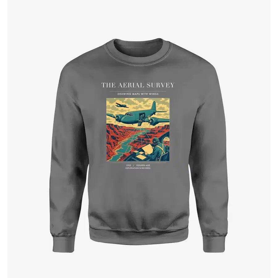 VINTAGE G4031 - The Aerial Survey - Designed Sweatshirts design on gray
