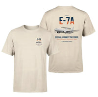 Thumbnail for E-7A Wedgetail design on beige double-side t-shirt, double-side print