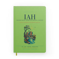 Thumbnail for Houston George Bush Intercontinental Airport (IAH) design on light green notebook