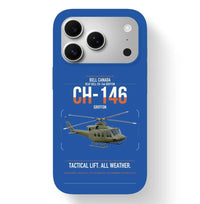 Thumbnail for Bell Canada CH-146 Griffon design on blue magsafe iphone case, for iPhone 17 Pro