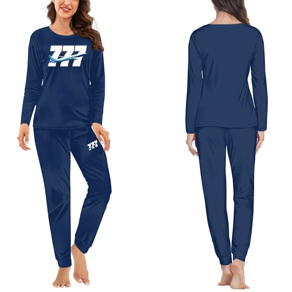 Super Boeing 777 women pajamas - Dark Blue