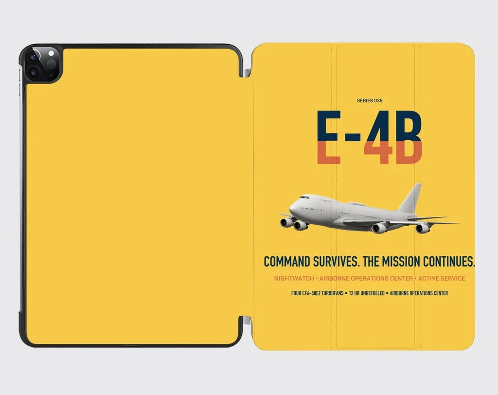 E-4B Nightwatch design on yellow ipad tablet case
