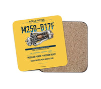 Thumbnail for M250-B17F design on yellow 1 piece coaster