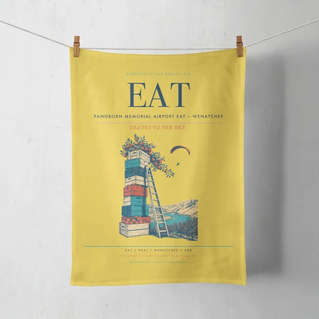 Pangborn Memorial Airport (EAT) design on yellow towel