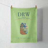 Thumbnail for Darwin International Airport (DRW) design on light green towel