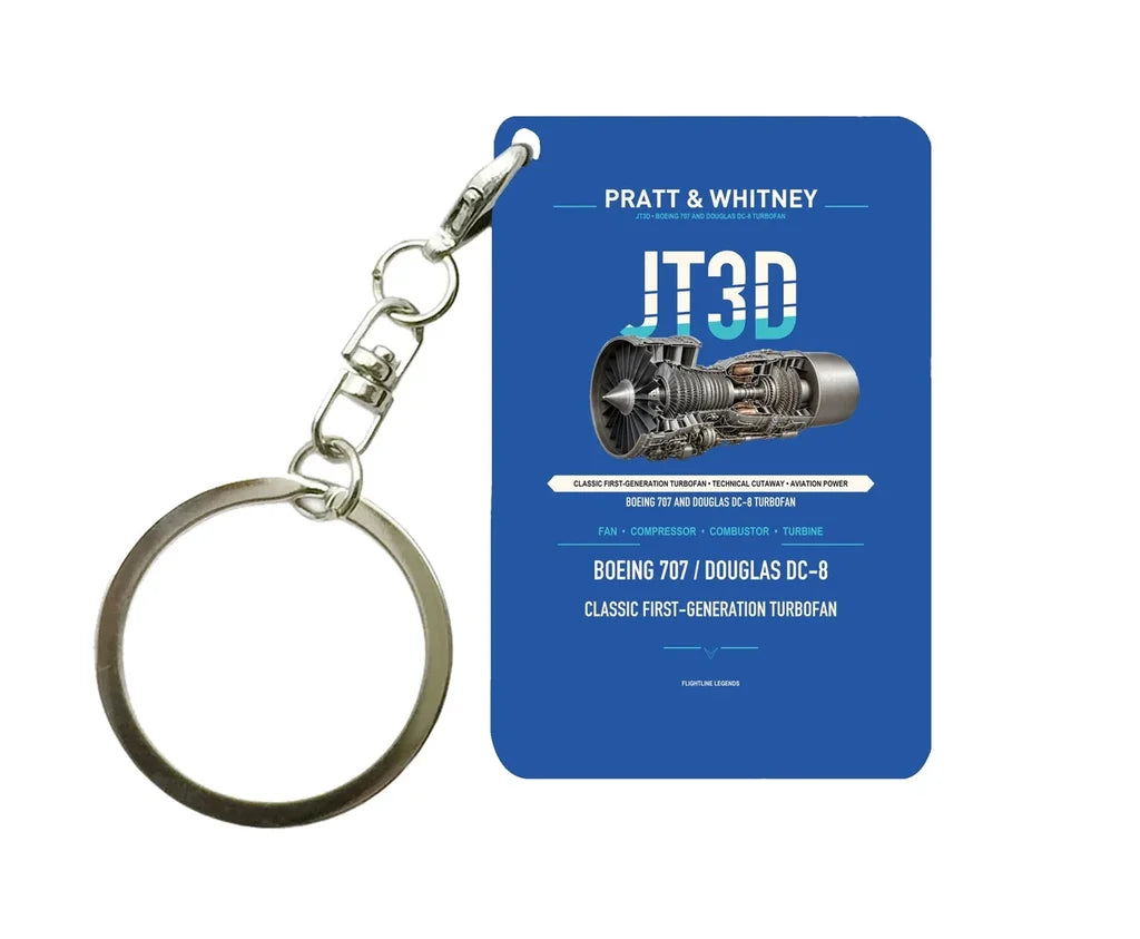 JT3D Key Chain design on blue key chain