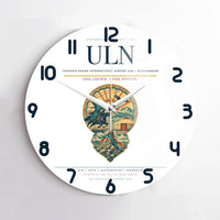 Thumbnail for Chinggis Khaan International Airport (ULN) design on white no frame wall clock