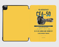 Thumbnail for CF6-50 design on yellow ipad tablet case