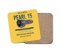 Thumbnail for PEARL 15 design on yellow 1 piece coaster