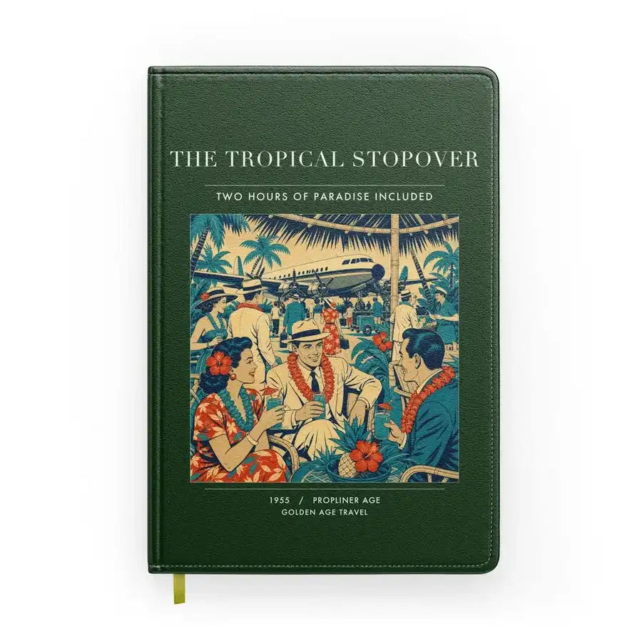 VINTAGE G4225 - The Tropical Stopover - Designed Notebooks design on darkgreen
