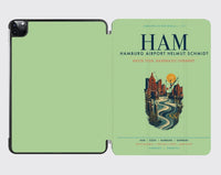 Thumbnail for Hamburg Airport Helmut Schmidt (HAM) design on light green ipad tablet case