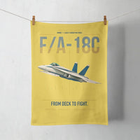 Thumbnail for F-A-18C Hornet design on yellow towel