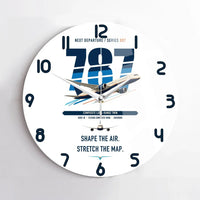 Thumbnail for Boeing 787-9 Dreamliner design on white no frame wall clock