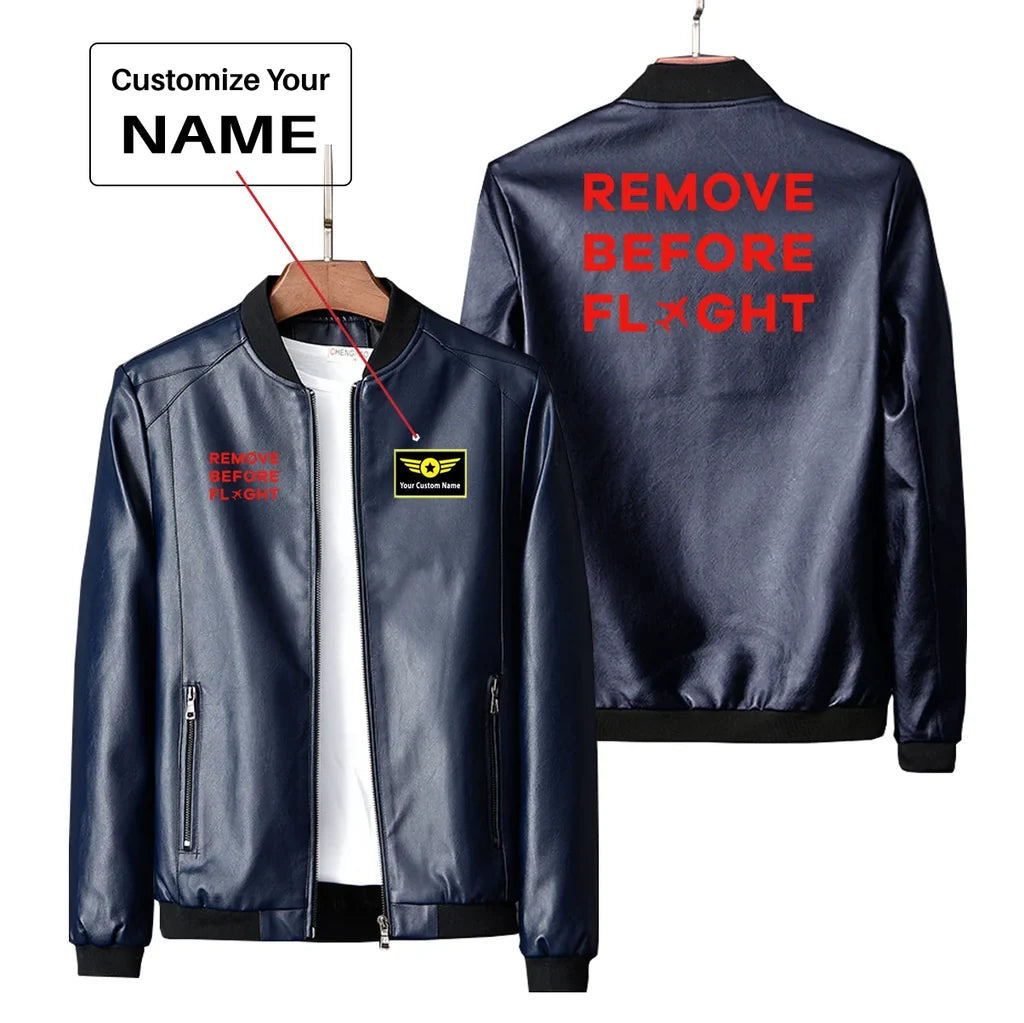 Remove Before Flight Leather Jacket - view 3