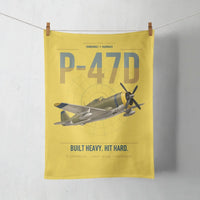 Thumbnail for P-47D Thunderbolt Razorback design on yellow towel