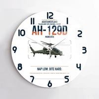 Thumbnail for AgustaWestland AH-129D Mangusta design on white no frame wall clock