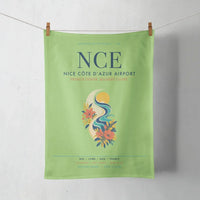 Thumbnail for Nice Côte d’Azur Airport (NCE) design on light green towel