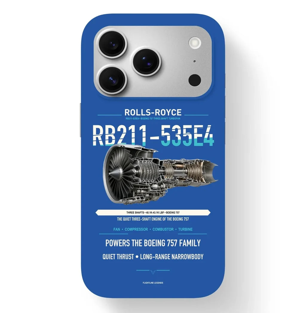 RB211-535E4 Case design on blue iphone case