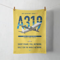 Thumbnail for Airbus A319ceo design on yellow towel