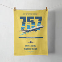 Thumbnail for Boeing 757-300 design on yellow towel