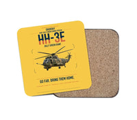 Thumbnail for Sikorsky HH-3E Jolly Green Giant design on yellow 1 piece coaster