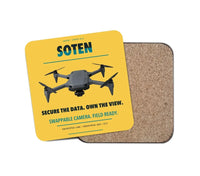 Thumbnail for ACSL SOTEN design on yellow 1 piece coaster