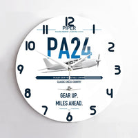 Thumbnail for Piper PA-24-250 Comanche 250 design on white no frame wall clock