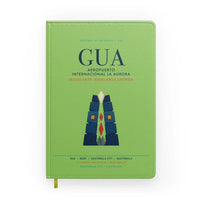 Thumbnail for Aeropuerto Internacional La Aurora (GUA) design on light green notebook