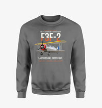 Thumbnail for F3F-2 Last Biplane First Fight design on gray sweatshirt